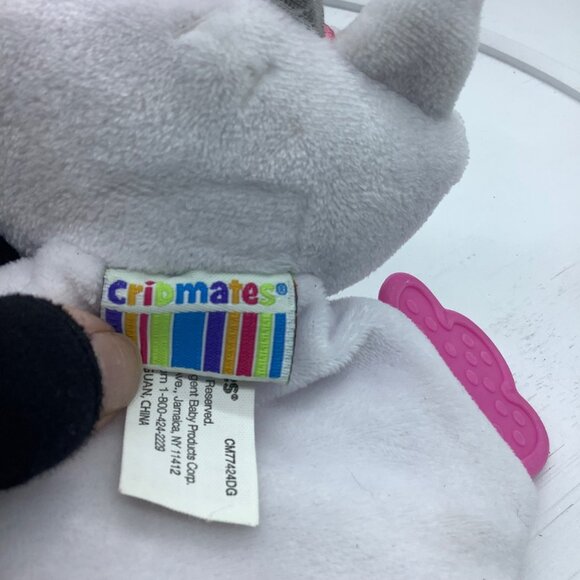Cribmates Baby Unicorn Teether Plush Toy Soft Lil Dreamer Design 9” Multicolor - Picture 6 of 7